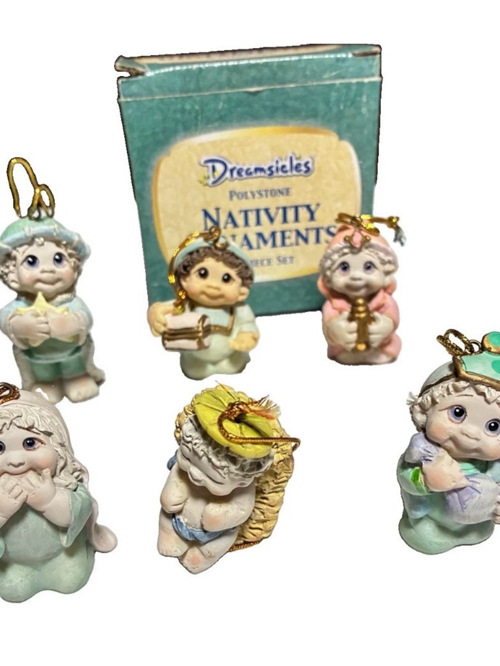 Giftco Inc. 2001 Dreamsicles Polystone 6 Piece Nativity Ornaments Collectables